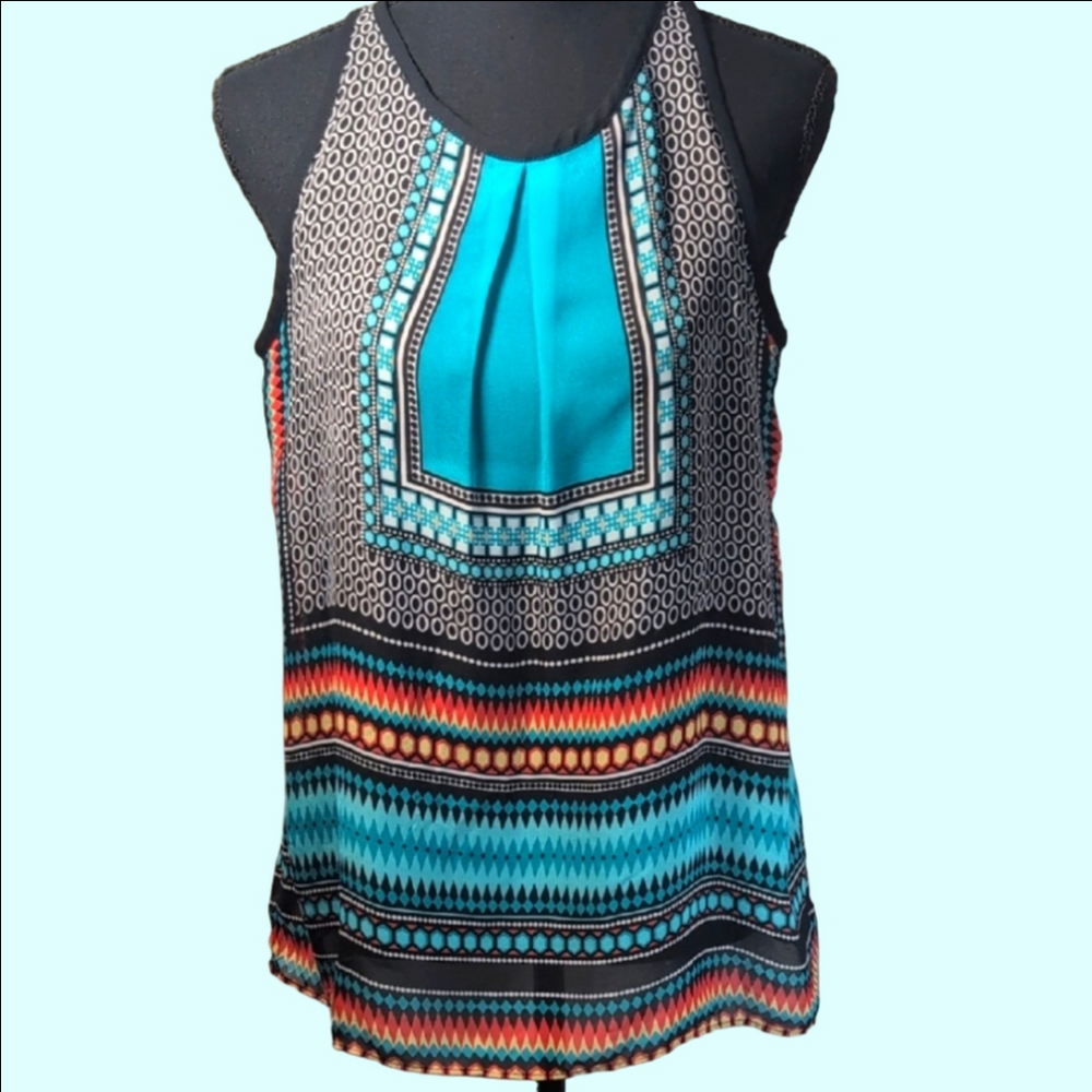 By&By Vibrant Multicolor Women's Top. M.